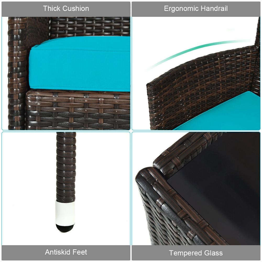 4pcs Rattan Patio Furniture Set