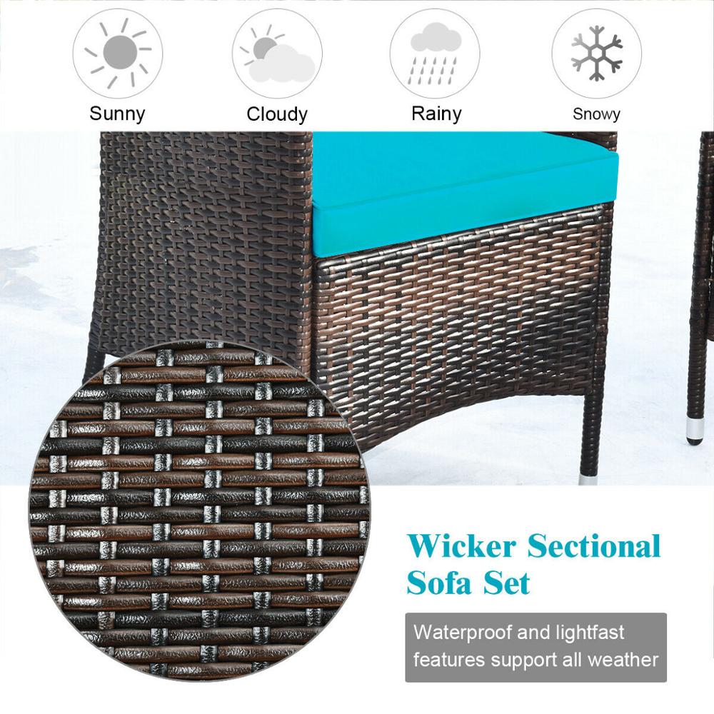 4pcs Rattan Patio Furniture Set