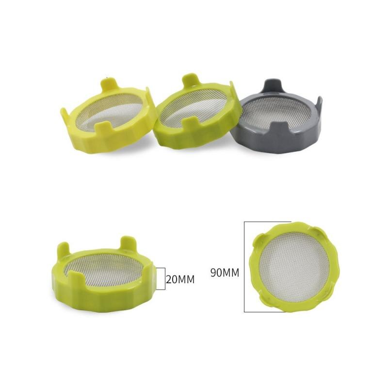 microgreens and sprouting mason jar lids with metal screen that come in assortment of colors, comes in a set of 4, better airflow and drainage, easy filtration and easy stand, great for all sprouts and most mason jars, 20 mm thick and 90 mm wide