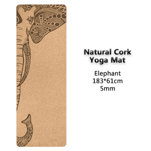 Jusenda 5mm Natural Cork TPE Yoga Mat