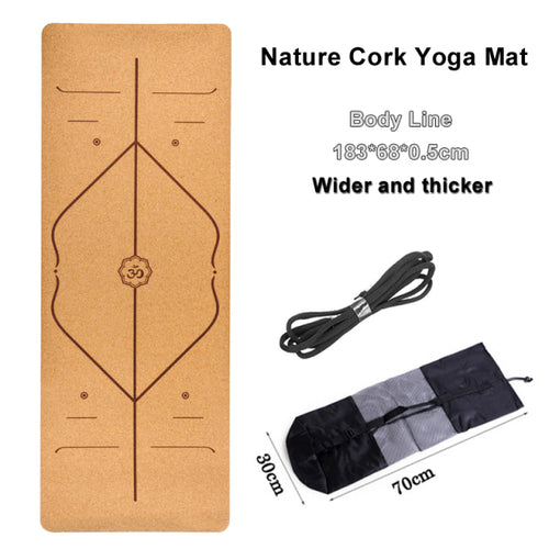 Jusenda 5mm Natural Cork TPE Yoga Mat