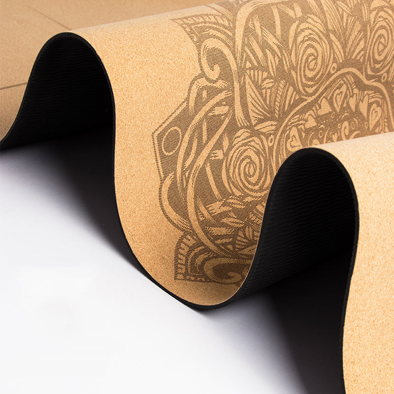 Jusenda 5mm Natural Cork TPE Yoga Mat