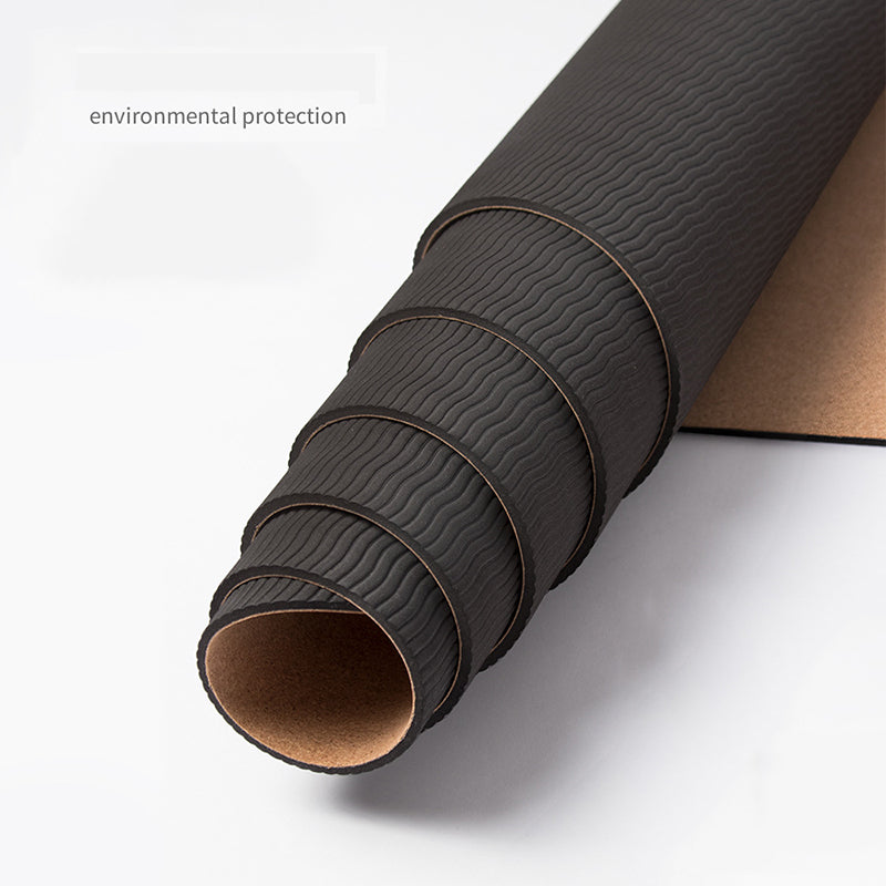 Jusenda 5mm Natural Cork TPE Yoga Mat
