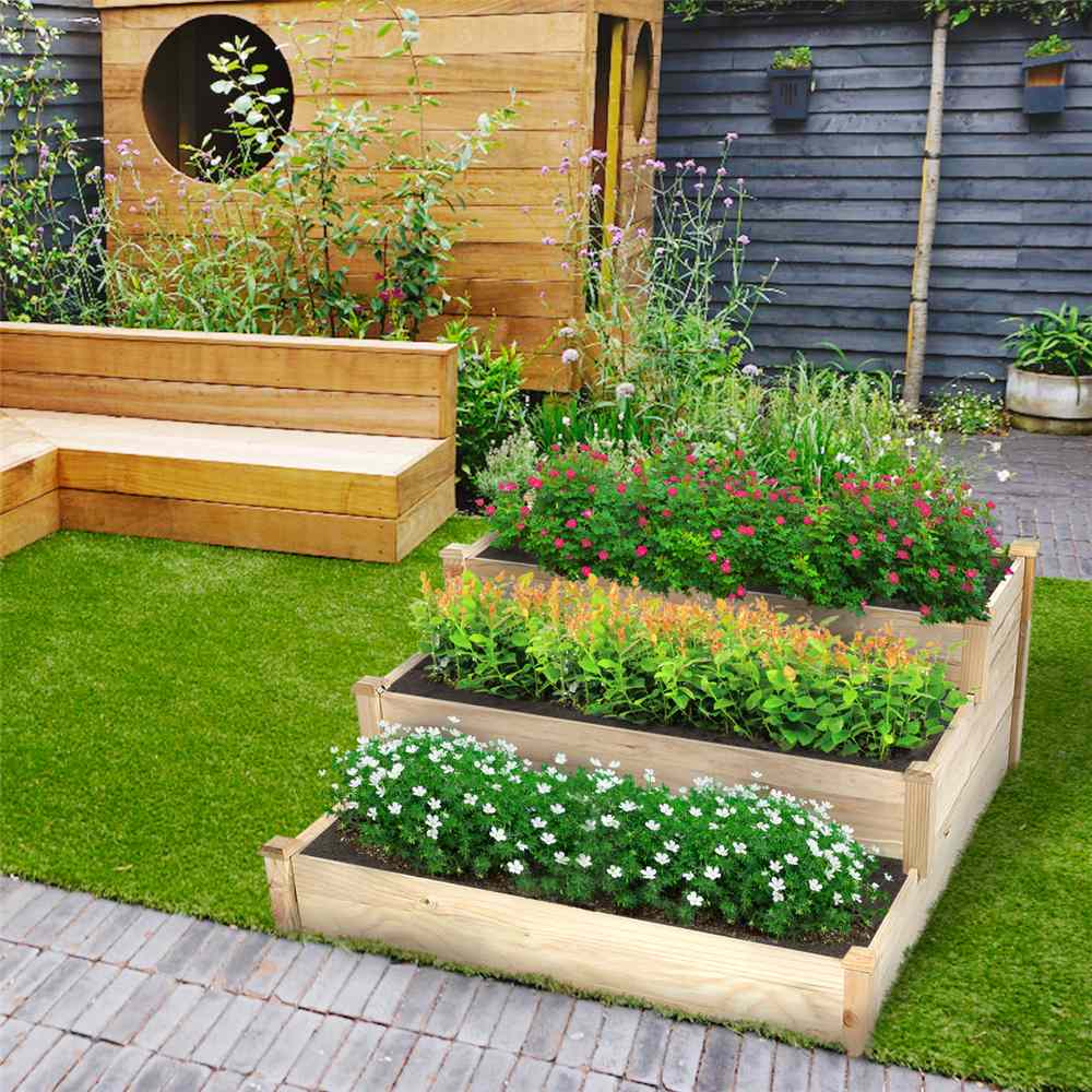 KINGSO 3 Tier Raised Garden Bed