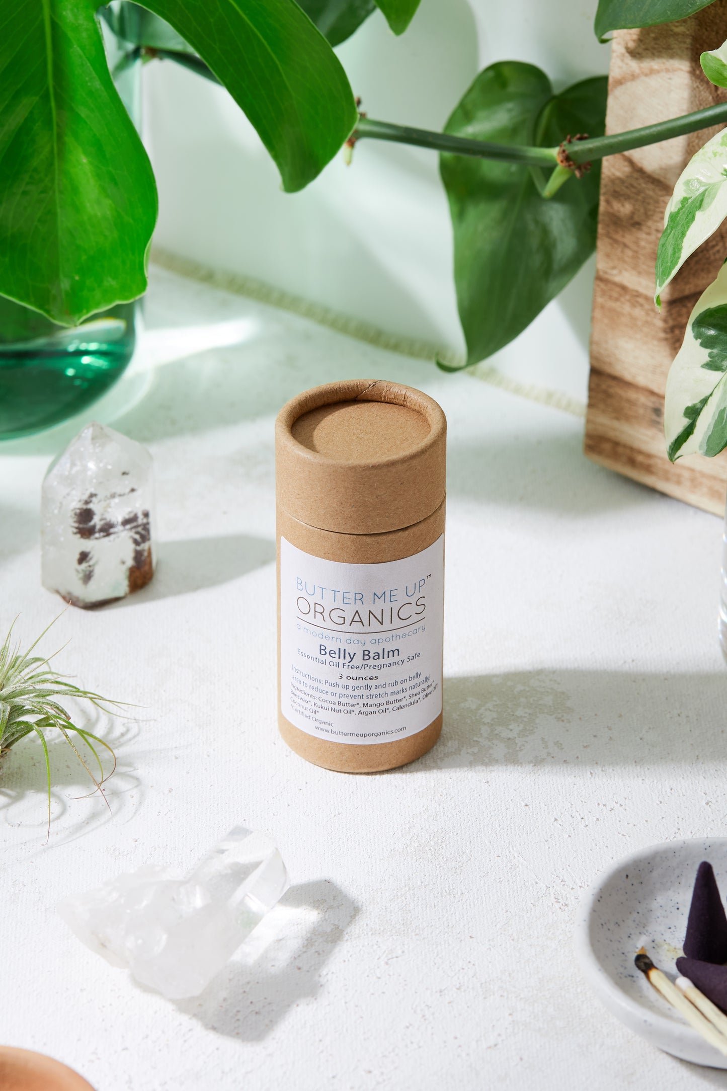 Organic Belly Balm paperboard 2 oz closed tub
