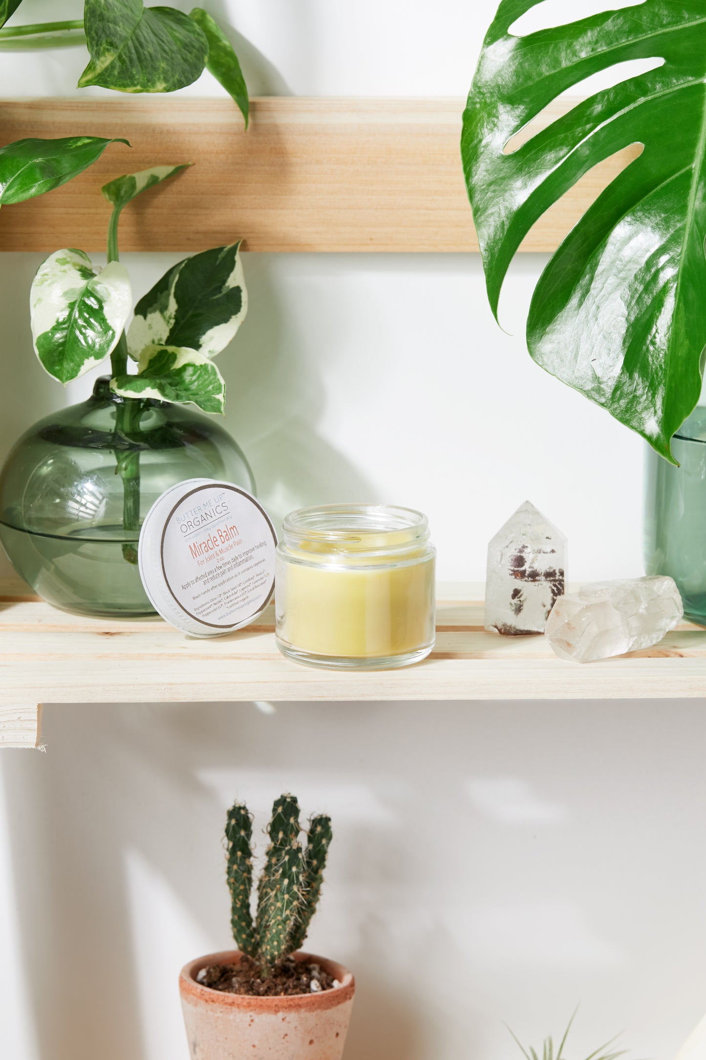 Miracle Balm open jar on shelf