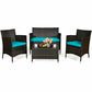 4pcs Rattan Patio Furniture Set
