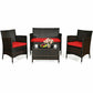 4pcs Rattan Patio Furniture Set