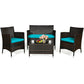 4pcs Rattan Patio Furniture Set