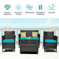 4pcs Rattan Patio Furniture Set