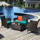 4pcs Rattan Patio Furniture Set