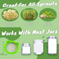 microgreens and sprouting mason jar lids with metal screen that come in assortment of colors, comes in a set of 4, better airflow and drainage, easy filtration and easy stand, great for all sprouts and most mason jars