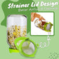 microgreens and sprouting mason jar lids with metal screen that come in assortment of colors, comes in a set of 4, better airflow and drainage