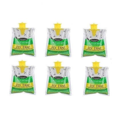 6pcs Disposable Hanging Fly Traps
