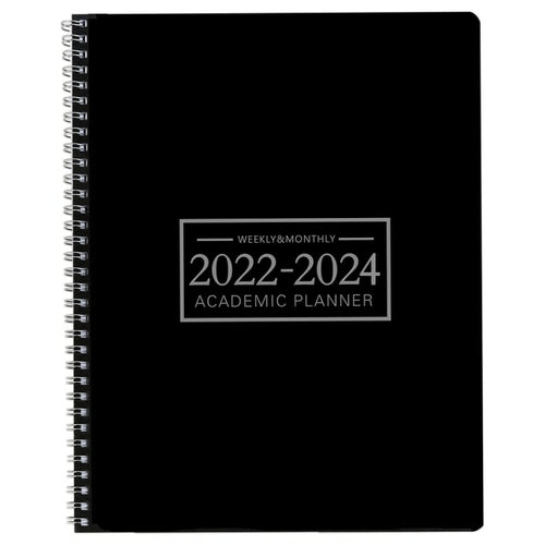 Daily, Weekly, Monthly Calendar Planner Notebook 2022-2024 black