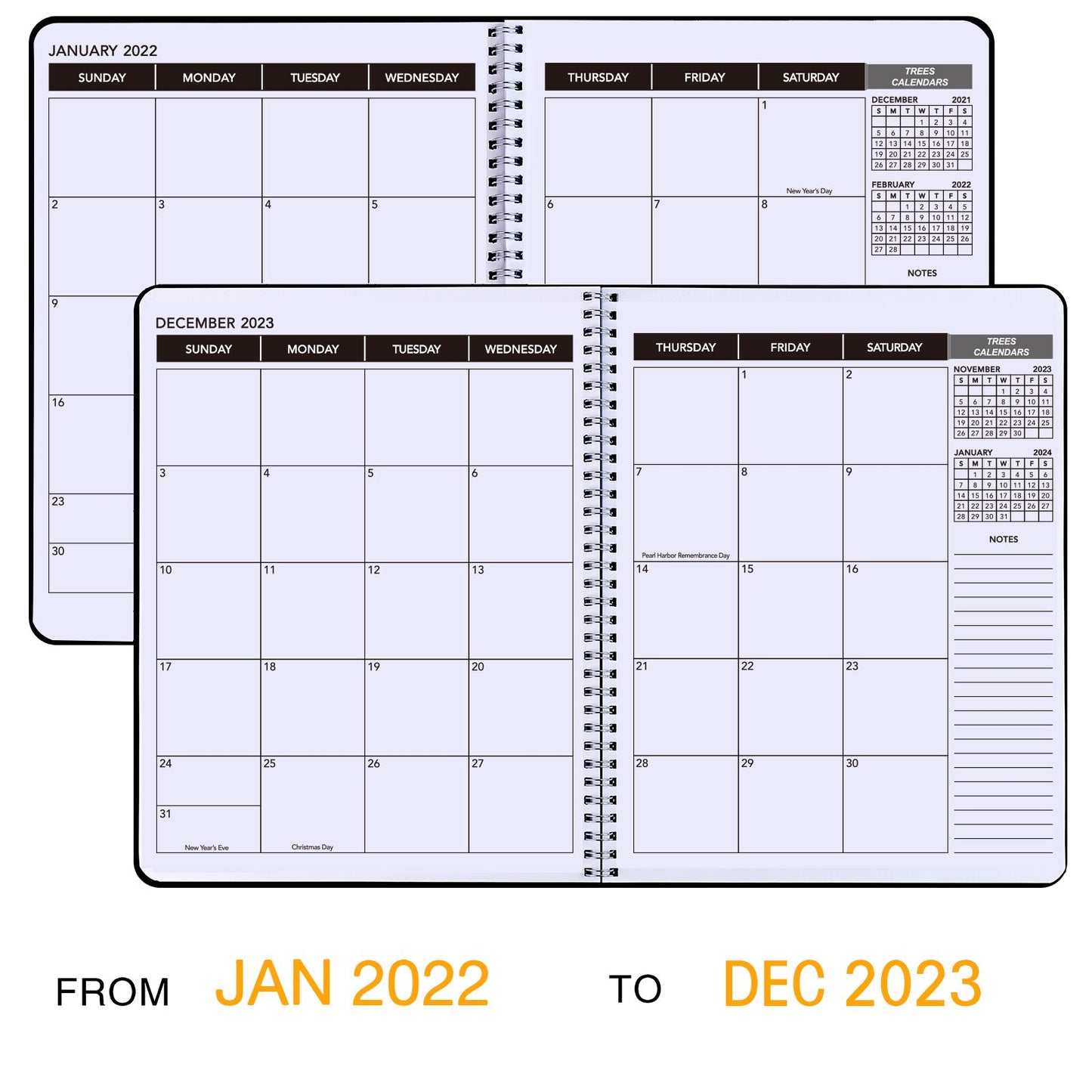 Daily, Weekly, Monthly Calendar Planner Notebook 2022-2023 