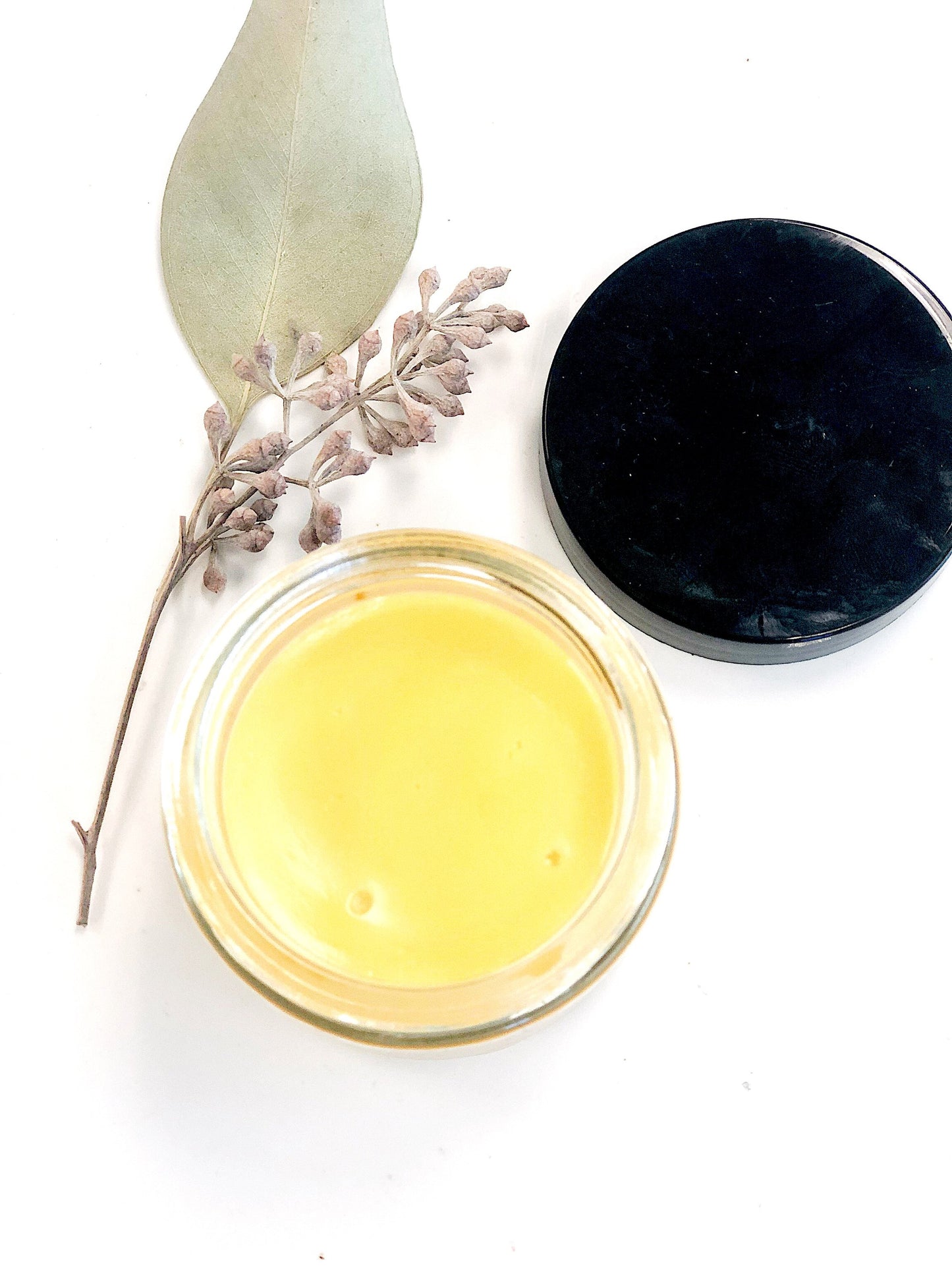 Organic Sea Buckthorn Facial Moisturizer 2 oz open jar view from top