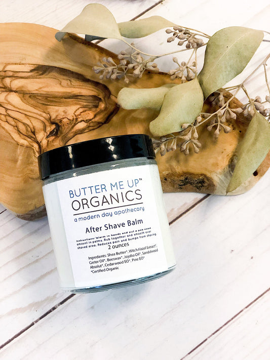 Organic Moisturizing After Shave Balm butter me up organics a modern day apothecary  closed jar
