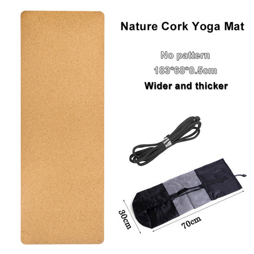 Jusenda 5mm Natural Cork TPE Yoga Mat