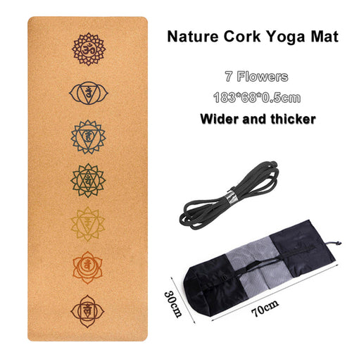 Jusenda 5mm Natural Cork TPE Yoga Mat