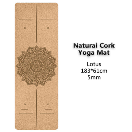 Jusenda 5mm Natural Cork TPE Yoga Mat