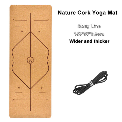 Jusenda 5mm Natural Cork TPE Yoga Mat