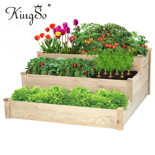 KINGSO 3 Tier Raised Garden Bed