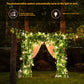 LED Solar Ivy String Garland Lights the photosensitive system automatically turns on the light when it gets dark, it absorbs sunlight during the day and stores electricity, can be used for outdoor areas as a canopy, solar powered