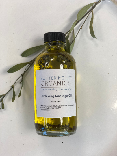 Relaxing Massage Oil butter me up organics a modern day apothecary 4 oz