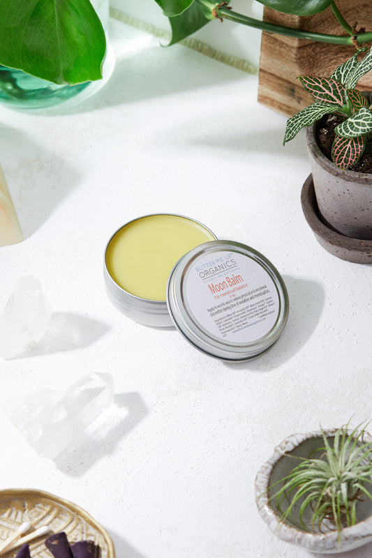 Moon Balm open can
