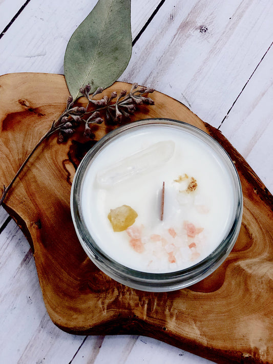 Space Clearing Candle 4 oz soy wax candle with metal lid